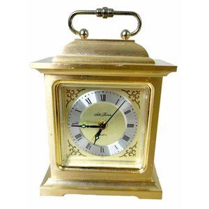 VTG Seth Thomas Carriage Alarm Clock No 0475, Qtz.Rapture Solid Brass-Works! GUC